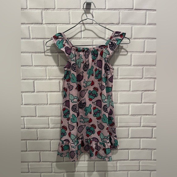 GYMBOREE little girls purple printed dress/size S(5-6) - Picture 4 of 5